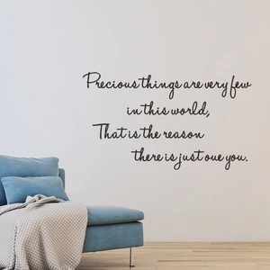 Sticker mural vinyle Precious Things avec citation anglaise pour décoration maison