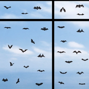 Halloween 3D Schwarz Fledermaus Wandaufkleber Abnehmbare PVC Fledermaus Silhouette Aufkleber Für Party Home Decor DIY