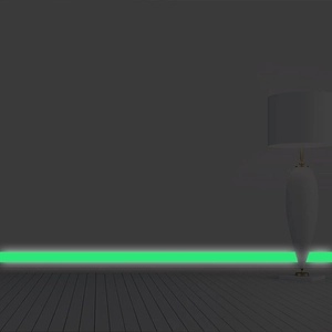 Glow in the dark self-adhesive luminous green tape for wall and baseboard safety warning decoration