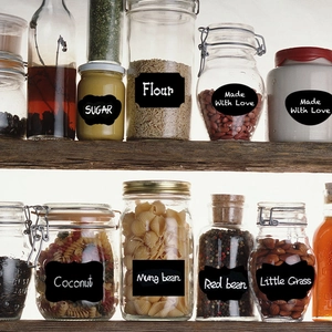 PVC Blackboard Label Stickers For Kitchen Jars Reusable Waterproof Chalkboard Labels For Pantry Storage Identification Stickers