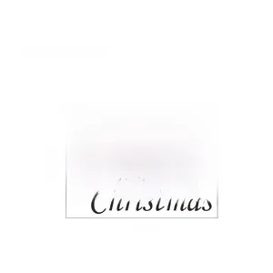 Detailed view of Merry Christmas wall decal with Santa sleigh and snowflake designs