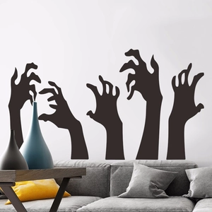 Creepy ghost hand silhouettes wall stickers for Halloween home living room decoration