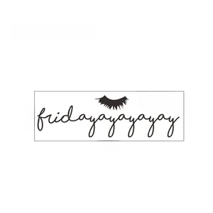Size specifications for eyelash wall sticker showing S size dimensions 40cm by 12cm
