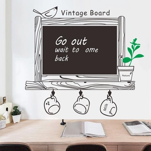 Nordic Potted Plant Blackboard Style Wall Sticker Removable PVC Decal DIY Home Decor Mural For Living Room Bedroom Office