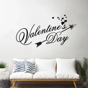 Valentine's Day LOVE wall sticker with cupid heart design for modern home decor