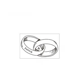 Custom infinity ring wall sticker featuring together forever text and personalized names