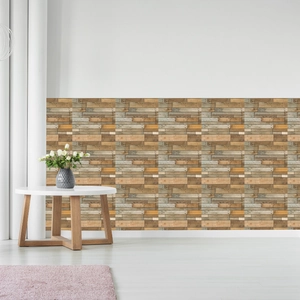 Detailed realistic wood grain texture PVC wall sticker for home interior decoration