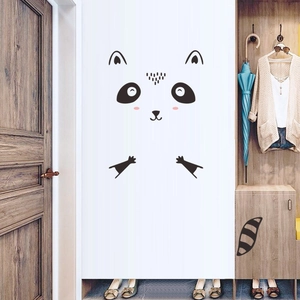 Minimalistische Panda-Wandaufkleber für Kinderzimmer in gemütlicher Eingangsdekoration