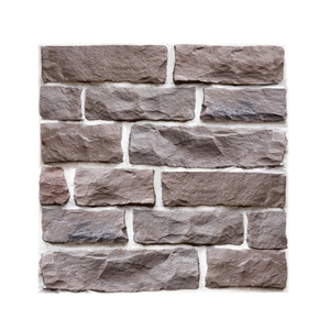 Self-adhesive PVC brick pattern wall stickers in dark brown and taupe stone texture