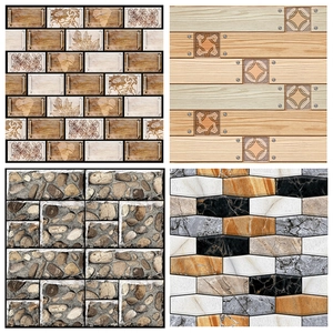 3D Brick Stone Wood Grain Wall Stickers PVC Self-Adhesive Waterproof Decals For Kitchen Bathroom Living Room Home Decor