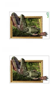3D Dinosaurier Wandtattoo Durchbruch-Effekt aus PVC in der Größe 60x40cm für die Wand