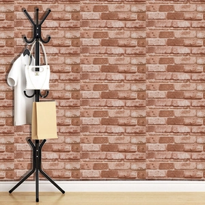 Retro Brown Brick Wall Sticker Stereoscopic PVC Self Adhesive Wallpaper Industrial Style Home Decor Furniture Renovation