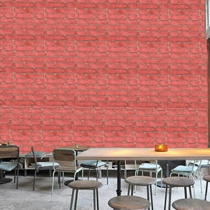 3D red brick self-adhesive wallpaper for vintage industrial style interior wall decor