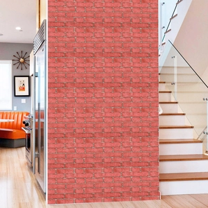 Self-adhesive red brick texture wallpaper for modern home interior wall decoration