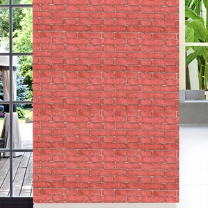 Self-adhesive red brick wall texture wallpaper for industrial style interior decoration