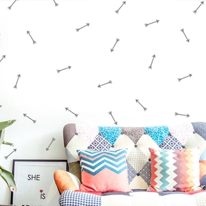 Nordic minimalist grey arrow wall stickers for children room and bedroom decoration