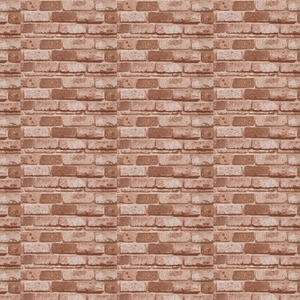 Close-up of retro brown brick wall sticker with realistic 3D texture and detail