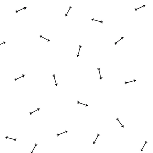 Close-up detail of Nordic minimalist black arrow wall stickers with dynamic seamless pattern