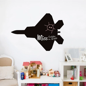Cartoon airplane chalkboard wall sticker for kids room decoration and creative doodling