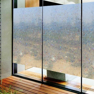 Pellicola per finestre 3D arcobaleno con texture geometrica e rifrazione solare iridata
