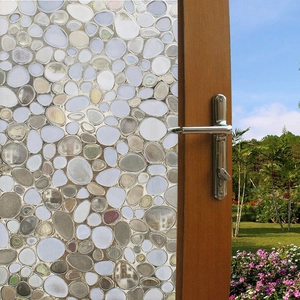 Pellicola decorativa per vetri con motivo a ciottoli per privacy e decorazione finestre