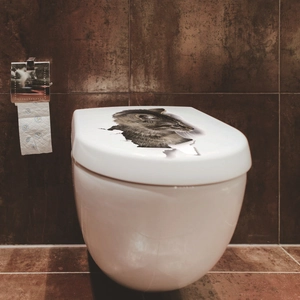 Creative 3D cat wall sticker with realistic wall-breaking effect for toilet and fridge decor