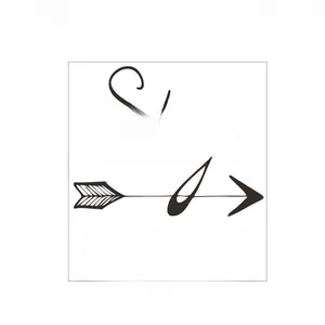 Size specifications for Stay Wild arrow wall sticker measuring 42cm high and 38cm wide