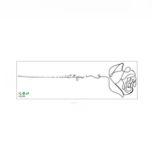 Detail layout of minimalist rose wall sticker with English lettering 18x60cm FX1293