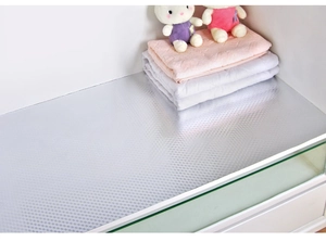 Close-up of silver self-adhesive kitchen oil-proof wall sticker with square texture