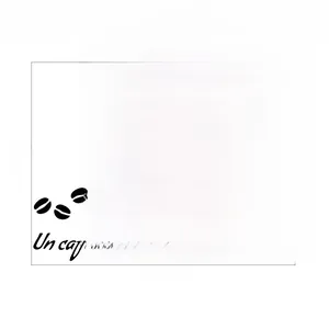 Détail du sticker mural tasse de café avec citation espagnole et grains de café