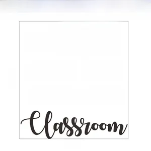 Detail view of 'In This Classroom' educational wall decal measuring 40cm by 37cm