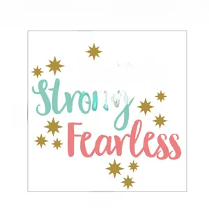 Detailed view of Smart Strong Fearless wall sticker with size dimensions 55cm x 58cm