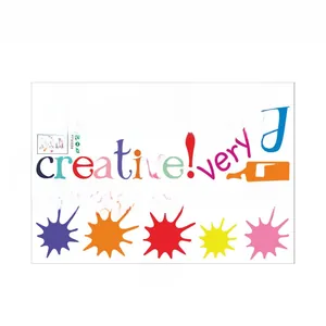 Detail view of FX1554 creative slogan wall sticker showing 40x60cm colorful layout