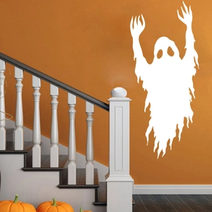 Halloween white ghost wall sticker decoration for interior holiday window display
