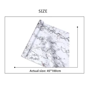 Detailed view of 45x100cm roll-up self-adhesive marble pattern wallpaper sticker