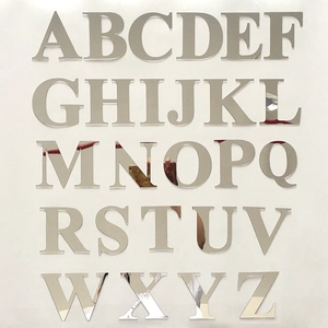 3D Mirror Acrylic Alphabet Letter Wall Stickers Modern Decorative English Capital Letters For Home Bedroom Office Decor