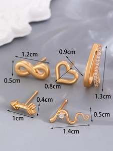 Detailed macro view of 14K gold plated earring set with micro-inlaid cubic zirconia