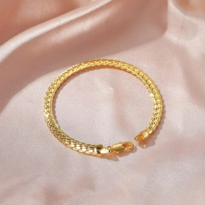 Vintage Herren Kupfer Geprägte Kette Armband Gold Silber Plattiert Minimalistische Panzerkette Schmuck Geburtstagsgeschenk Für Ihn