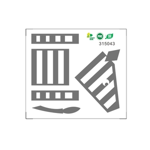 Détail d'autocollants muraux en PVC écologique avec colle amovible et motifs à rayures grises