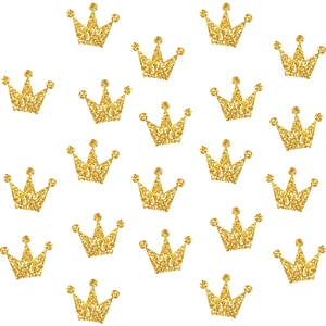 Adesivi murali corona glitter oro per decorazione cameretta bambini e asilo nido