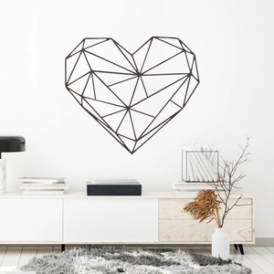 Minimalistischer geometrischer Herz-Wandaufkleber für moderne Wohnzimmer-Wanddeko