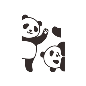 Cute cartoon panda light switch stickers DIY wall decor featuring black and white panda decals