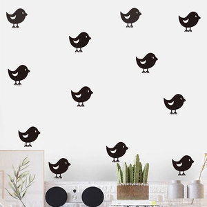 Minimalist black bird silhouette wall decals for modern home and bedroom wall decoration
