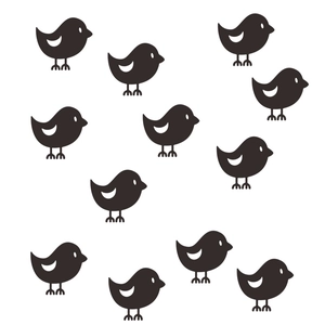 Minimalist black bird silhouette wall decals for modern bedroom and entryway decor