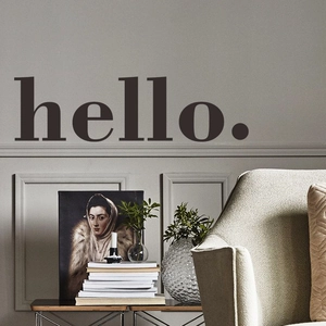 Hello Lettering Wall Sticker PVC Modern Minimalist English Alphabet Quote Wall Decal For Living Room Bedroom Home Wall Art