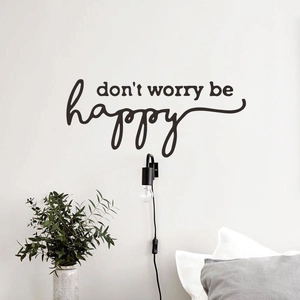 Sticker mural inspirant Don't Worry Be Happy pour décoration de chambre et maison