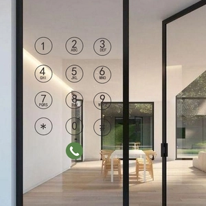 Phone Dial Pad Wall Sticker PVC Removable Numeric Keyboard Decal For Office Glass Door Commercial Decoration Minimalist Signage