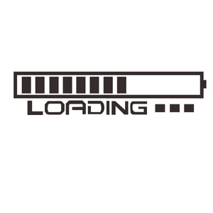 Minimalist black battery loading progress bar wall sticker for home and office decor