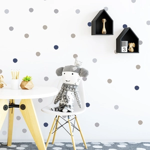 Détails des stickers muraux à pois Morandi aux tons neutres pour chambre d'enfant