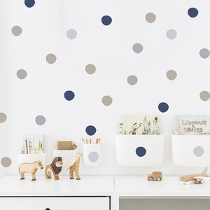 Stickers muraux à pois aux couleurs Morandi pour décoration de chambre minimaliste